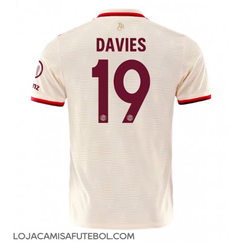 Camisa de Futebol Bayern Munich Alphonso Davies #19 Equipamento Alternativo 2024-25 Manga Curta